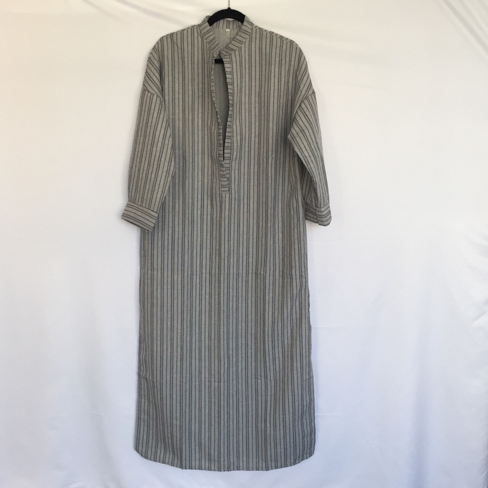 NWOT Long Sleeve Maxi Striped Caftan Dress. XL